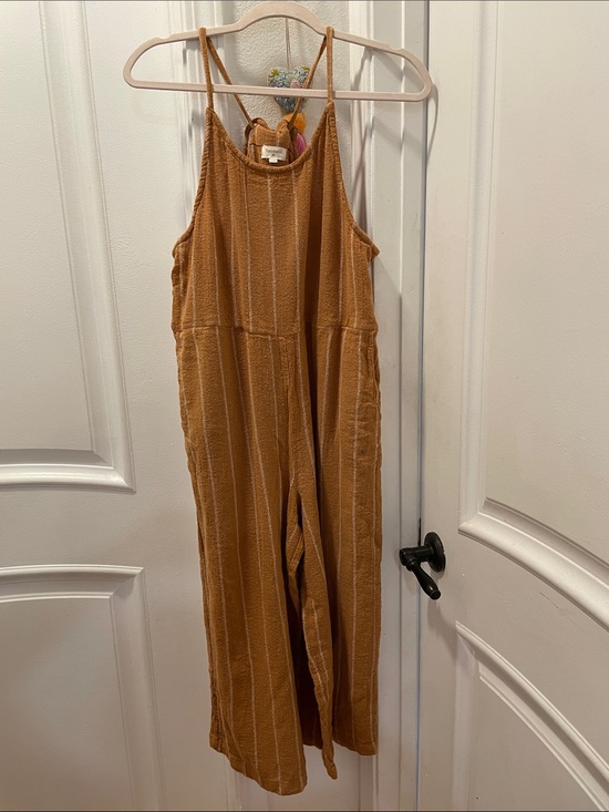 Cost Plus World Market Pants - Cost Plus World Market Rust Brown Striped Knit Romper